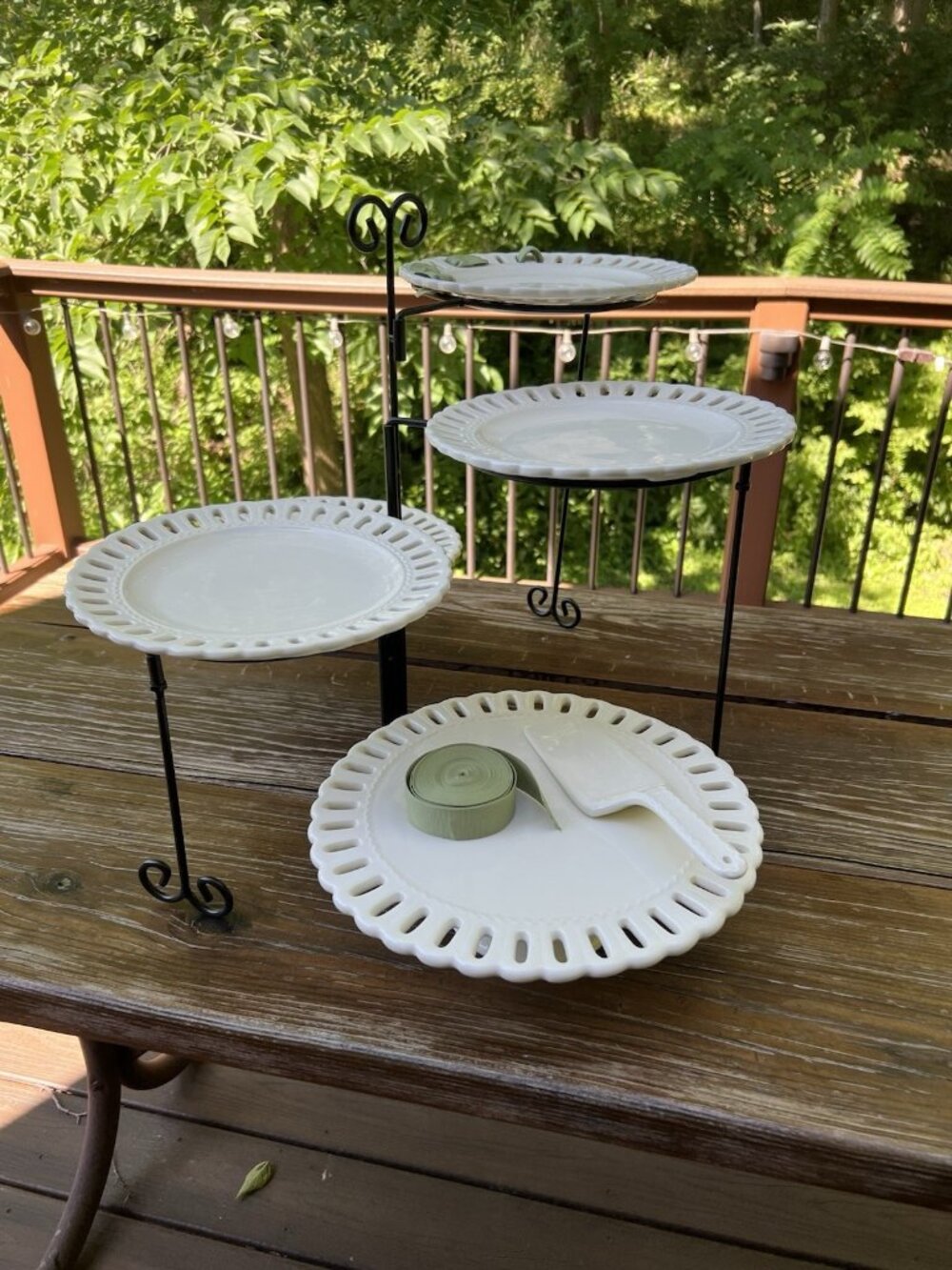 Portmeirion Studio Ceramic Serving Set 7-pc Tiered Buffet Stand Valerie - Picture 2 of 12